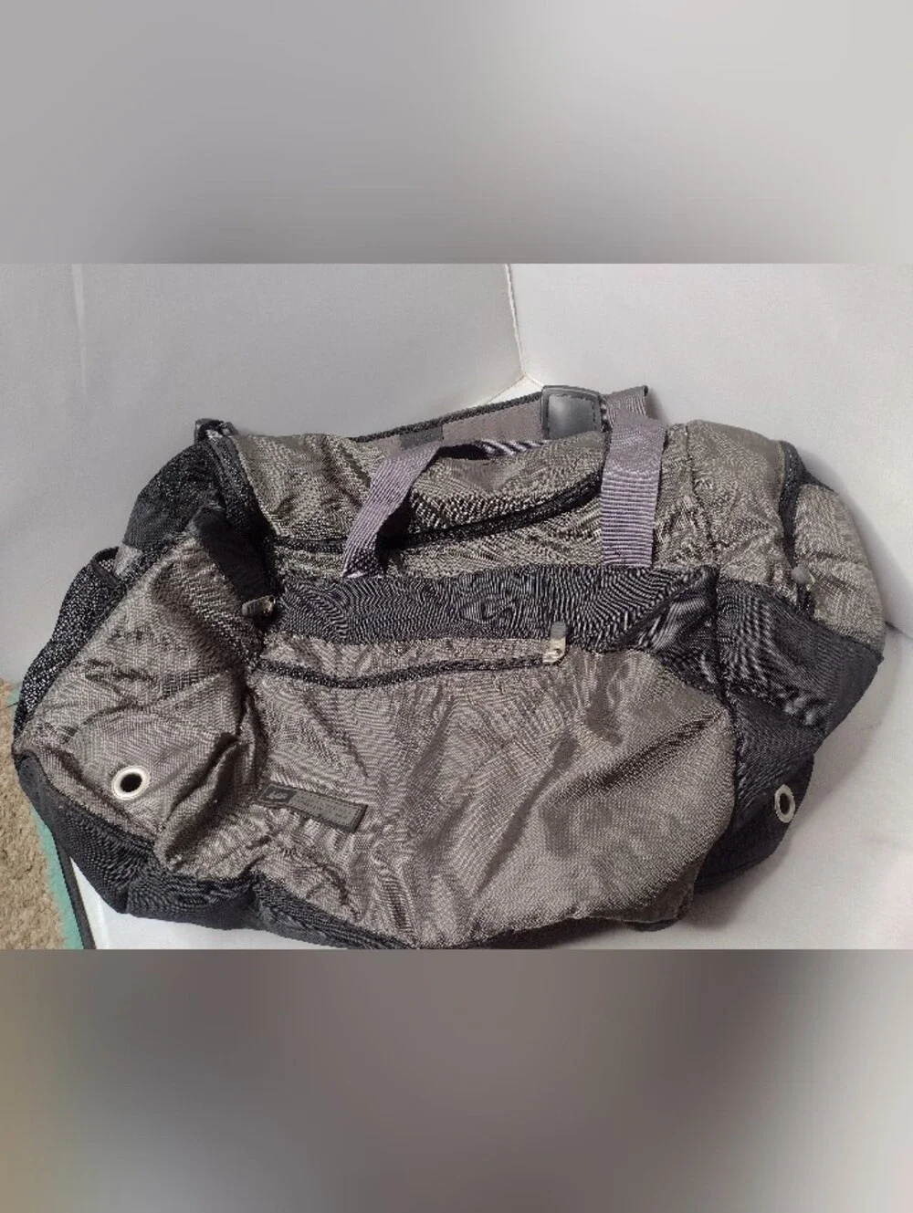 Rei Gray Duffle Bag Travel Camping Overnight Weekender Carry On A22